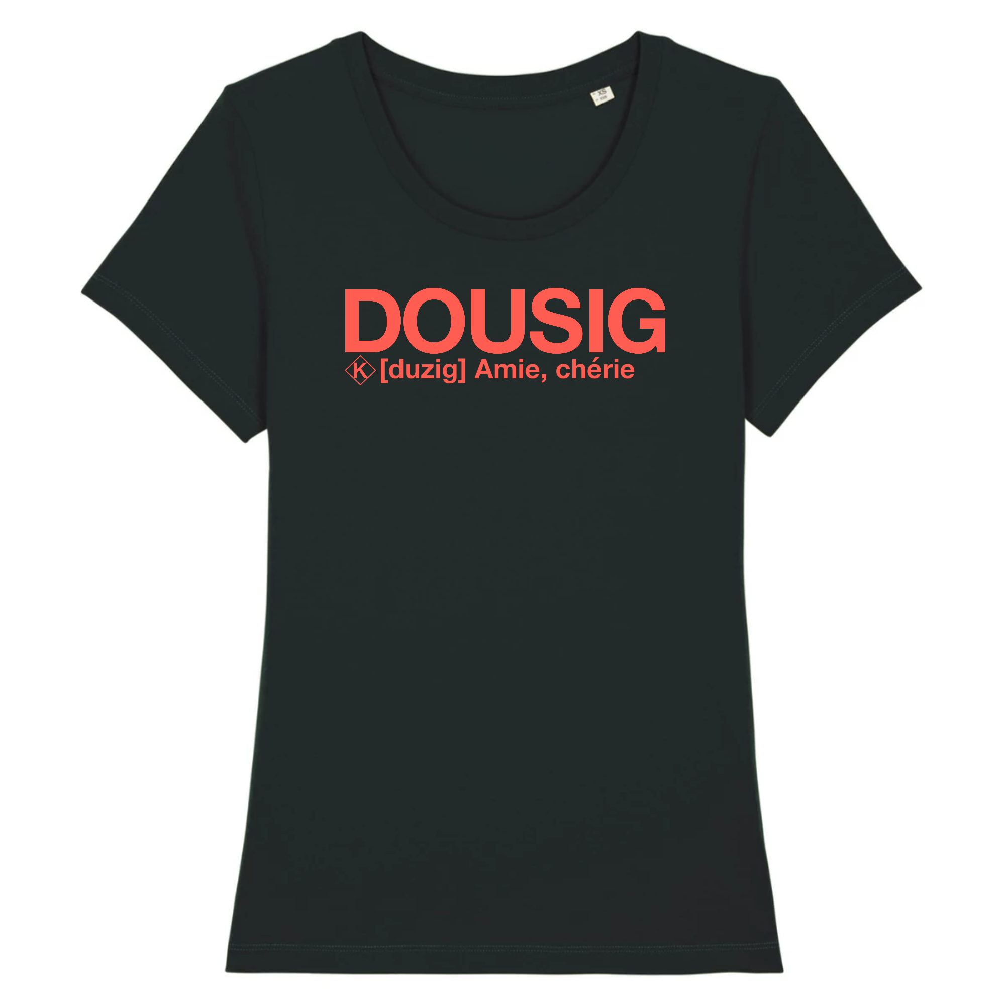 Dousig Tshirt (Amie, Chérie) Corail