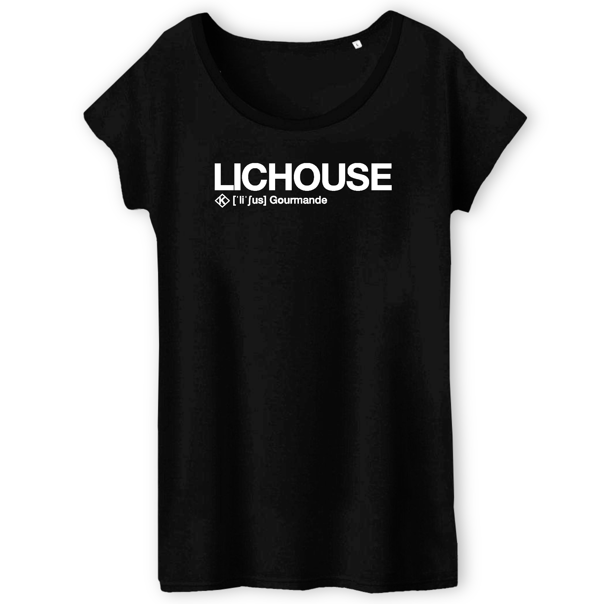 Lichouse T-shirt Femme [coupe ample] (Gourmande) - Noir