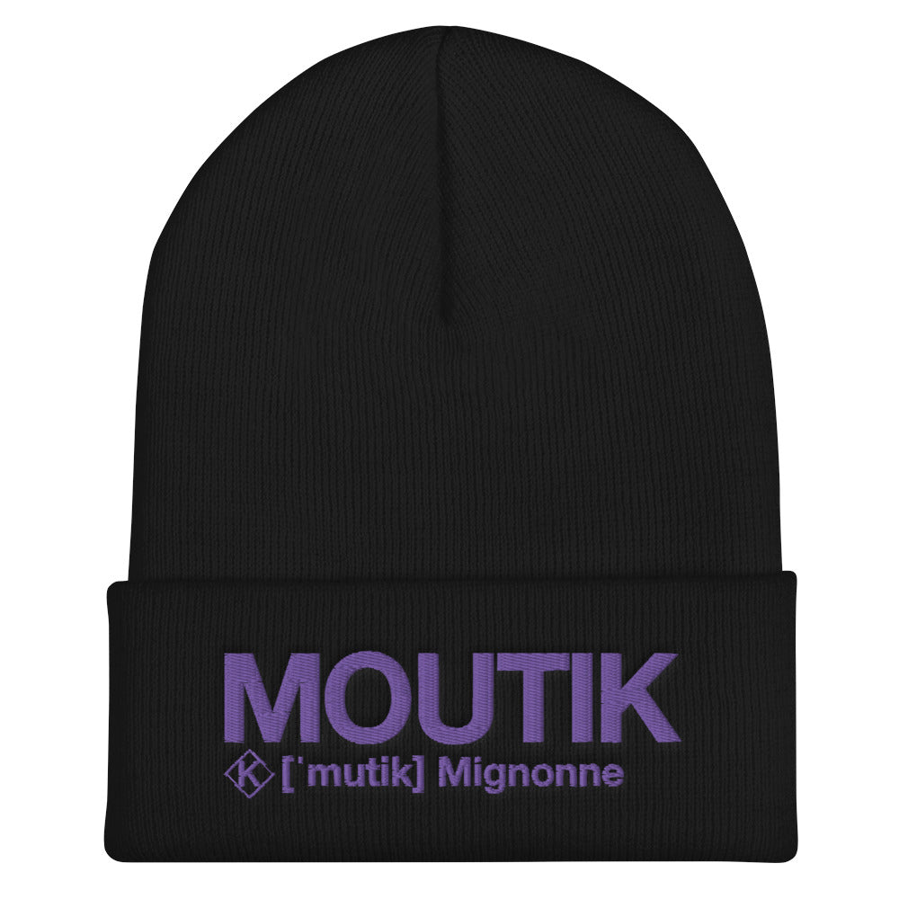 Bonnet Moutik (Mignonne) broderie violet+